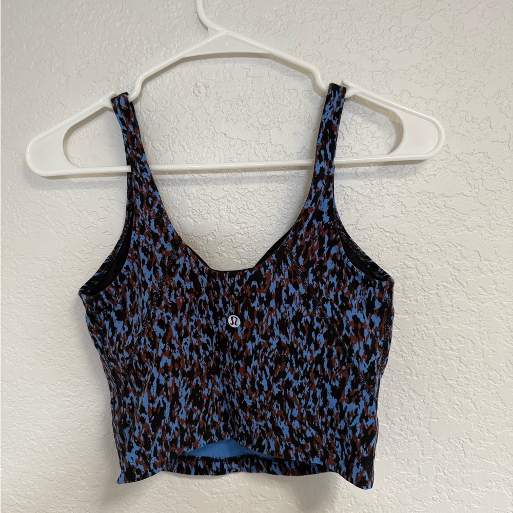 lululemon athletica blue pattern align tank top